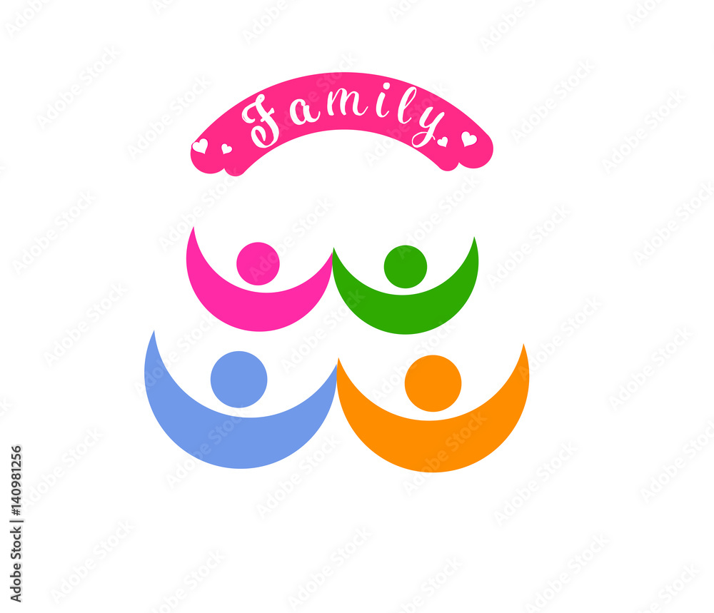 logo vector happy family day. logo vector happy family day.