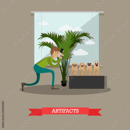 Artifacts concept vector illustration in flat style