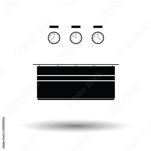 Office reception desk icon