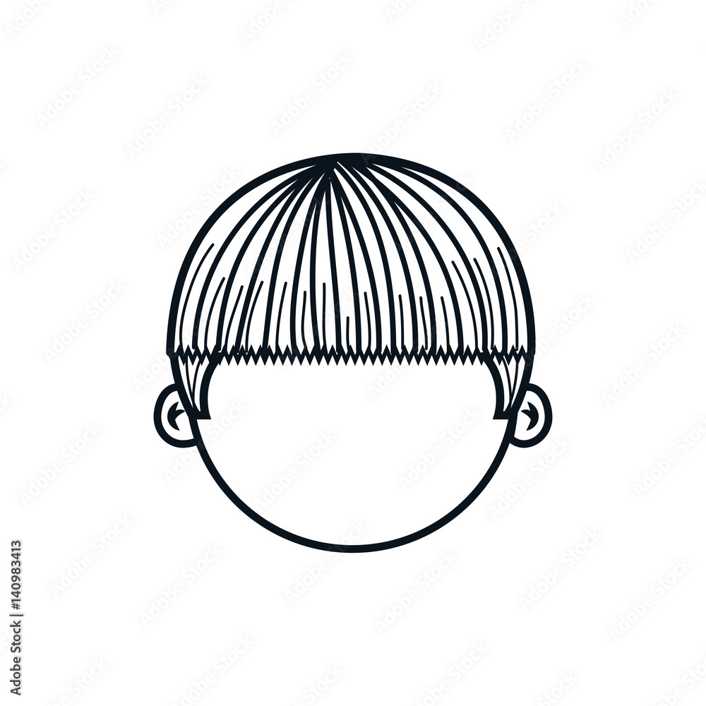 boy face icon over white background. vector illustration boy face icon over white background. vector illustration