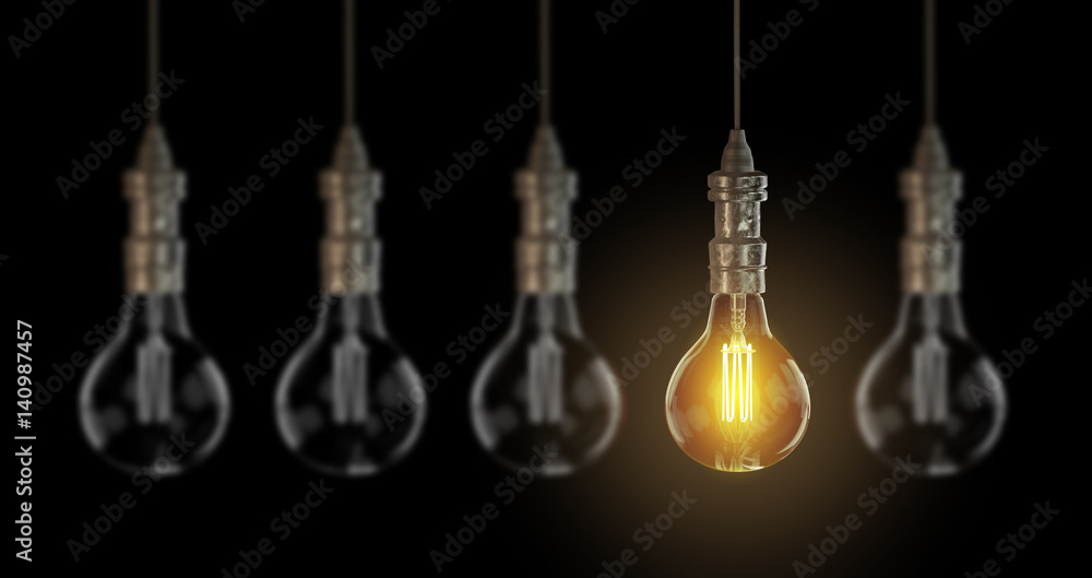 Light bulb lamps. 3D rendering Light bulb lamps. 3D rendering