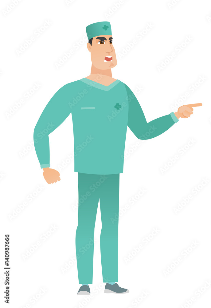 Furious doctor screaming vector illustration. Furious doctor screaming vector illustration.