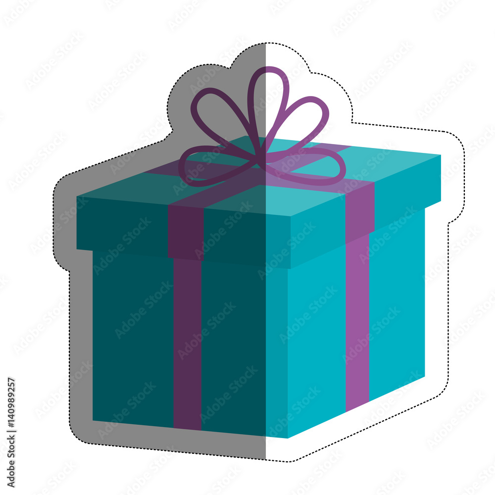 gift box icon over white background. colorful design. vector illustration gift box icon over white background. colorful design. vector illustration