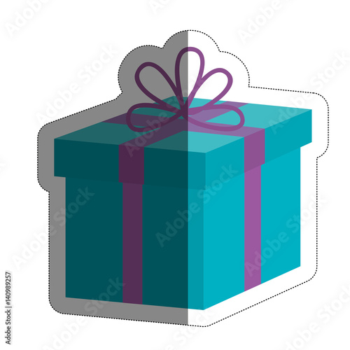 gift box icon over white background. colorful design. vector illustration © Gstudio