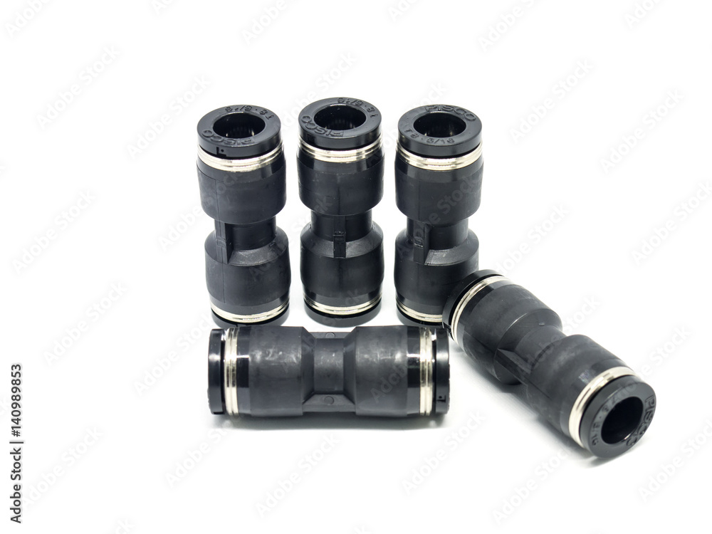 Pneumatic Fittings isolated on white background. Pneumatic Fittings isolated on white background.