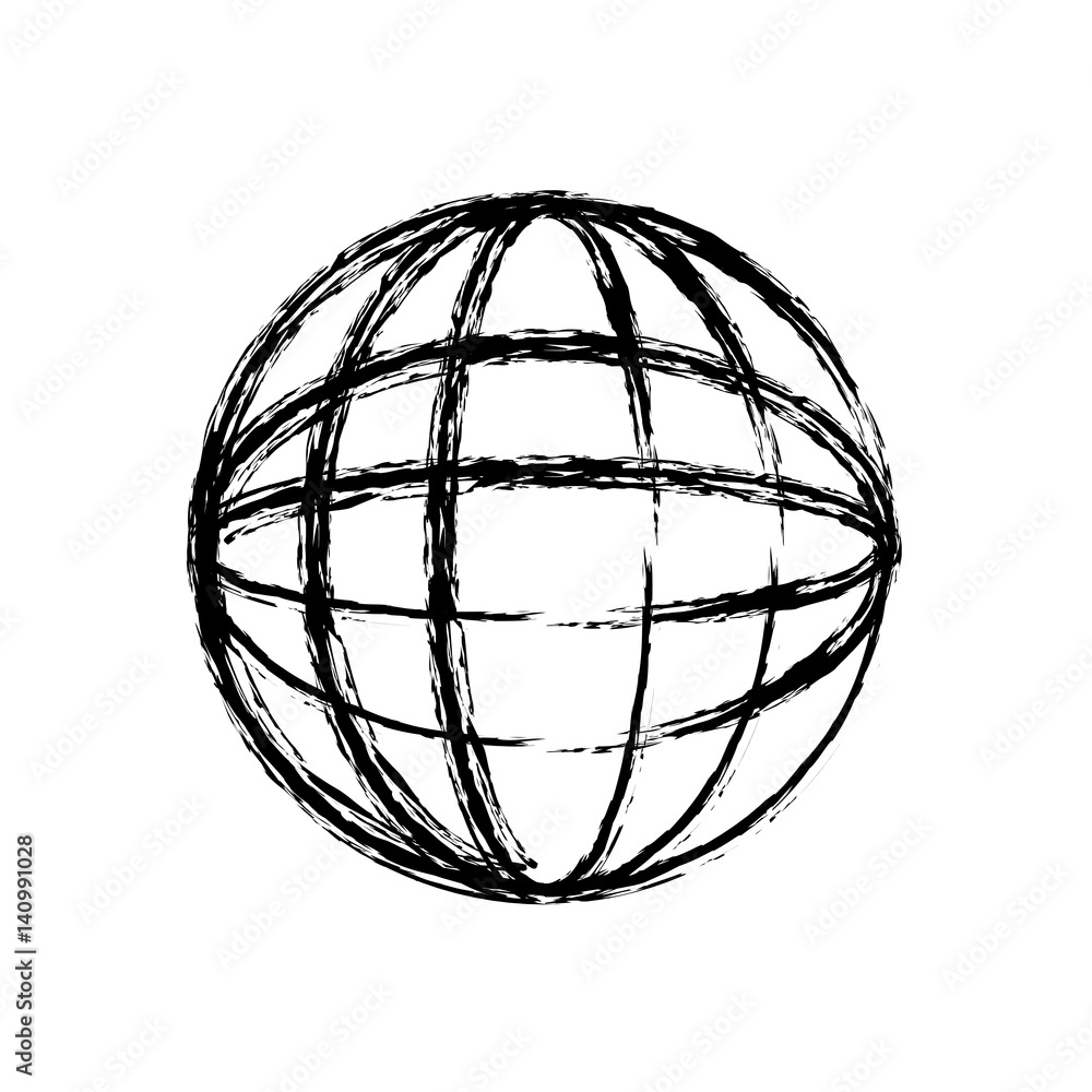 global sphere icon over white background. vector illustration global sphere icon over white background. vector illustration