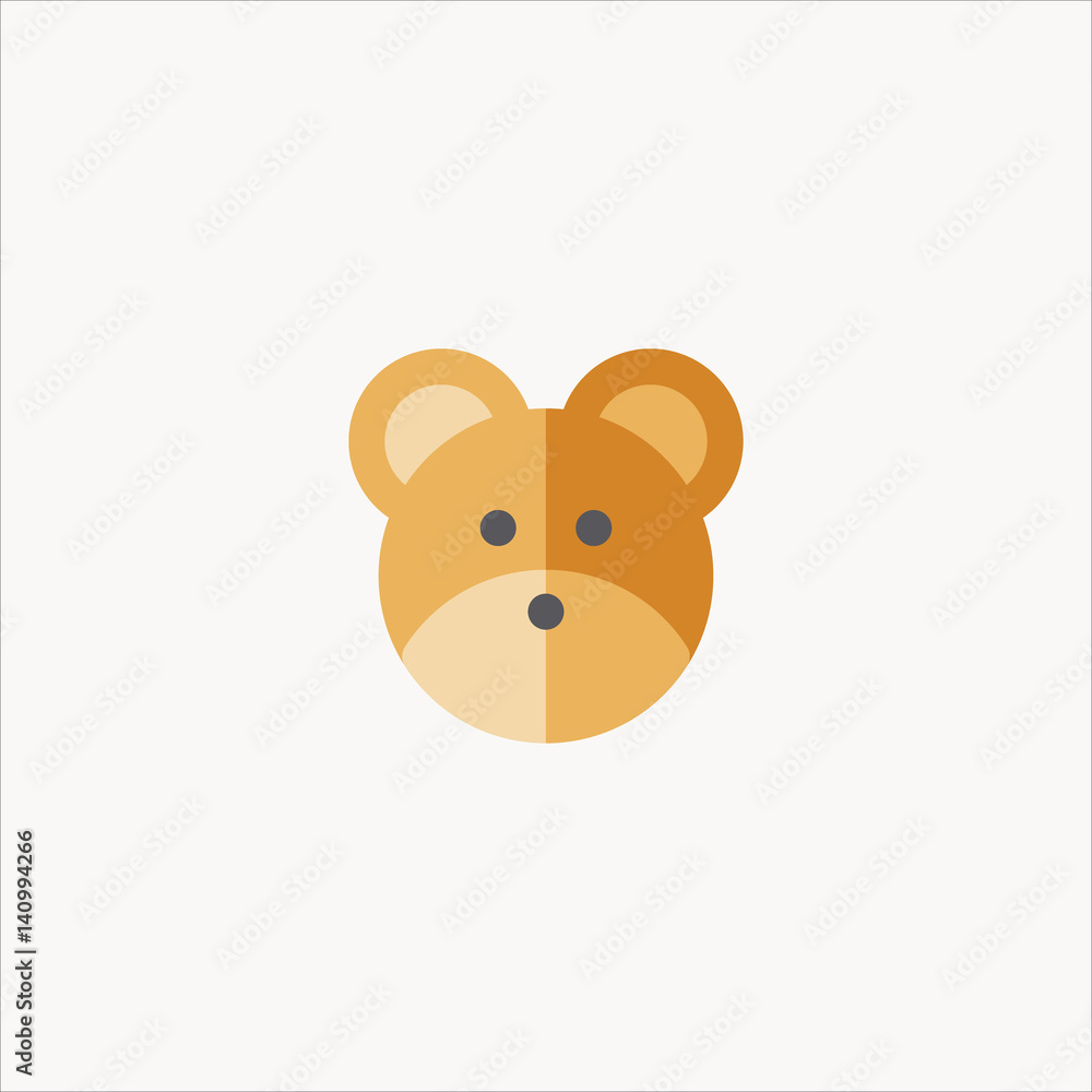 Obraz premium teddy bear icon flat design
