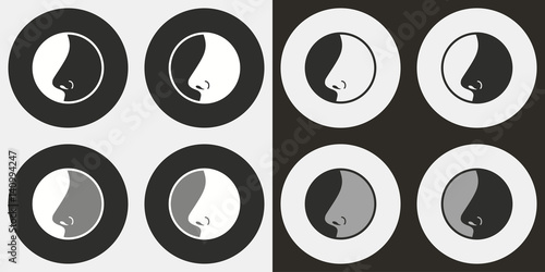 Nose icon set.