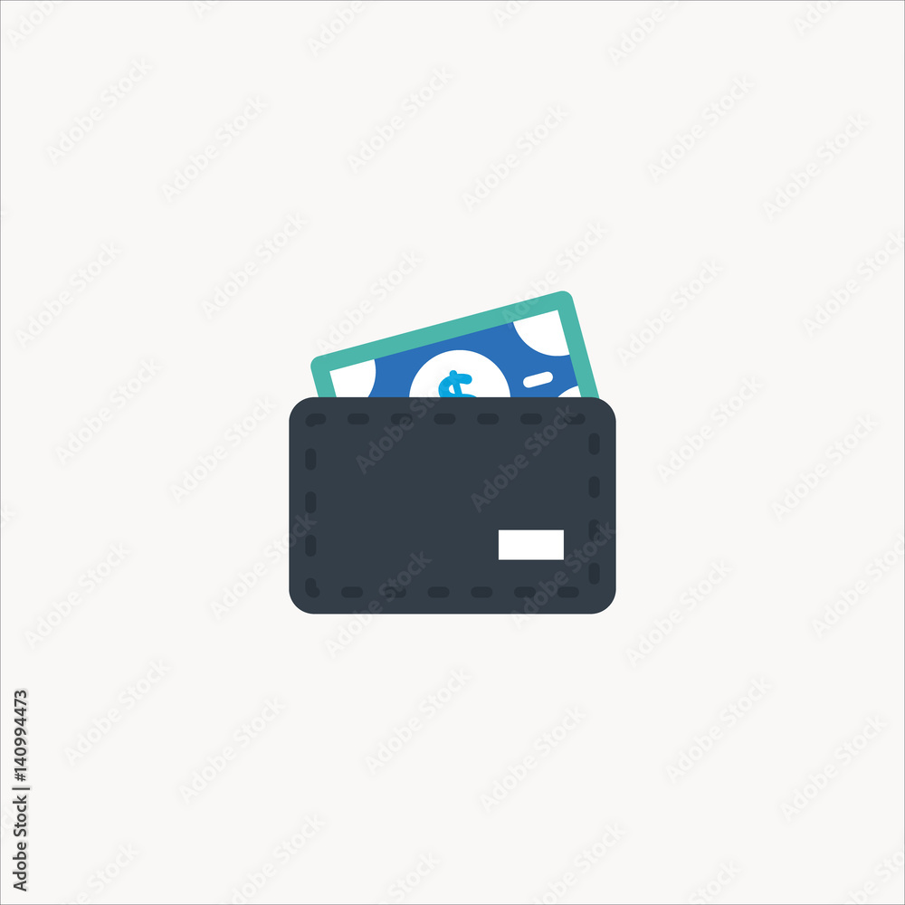 Obraz premium wallet icon flat design
