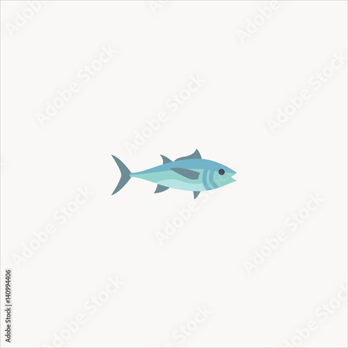 tuna icon flat design