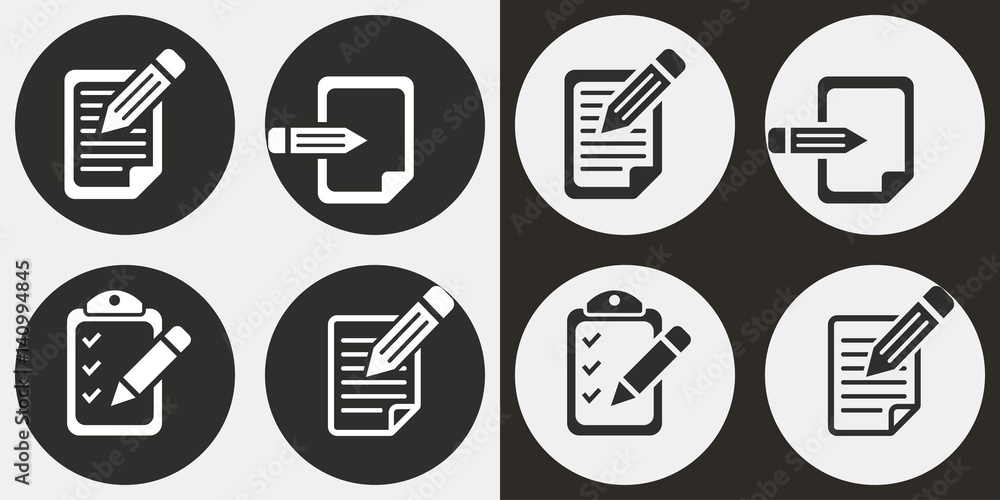 Notepad icon set. Notepad icon set.