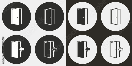 Door icon set.