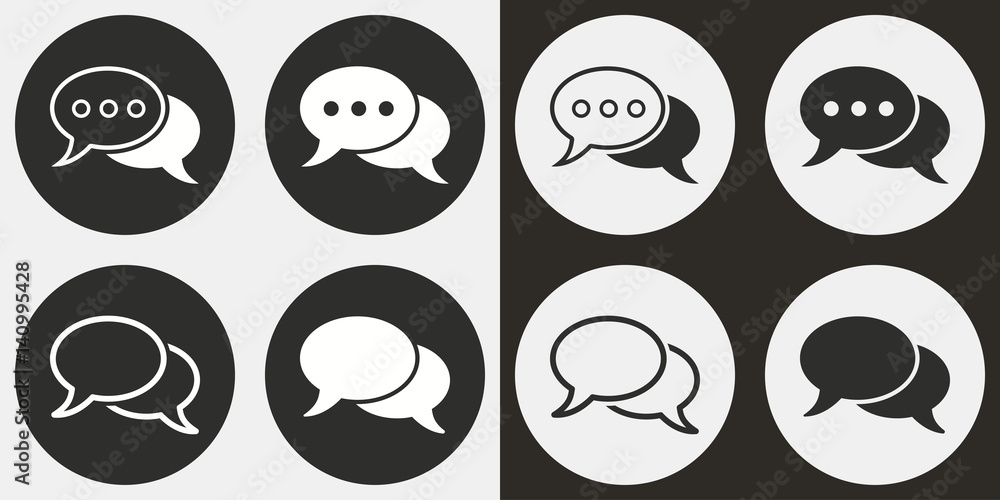 Chatting icon set. Chatting icon set.