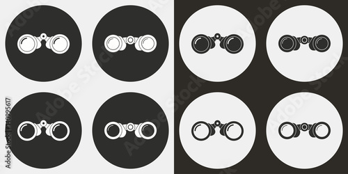 Binocular icon set.