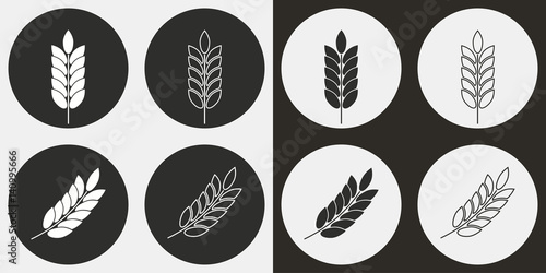 Barley icon set.