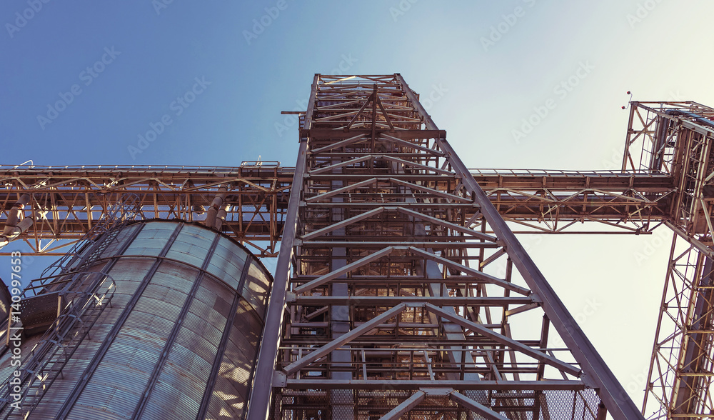 Towers of grain drying enterprise