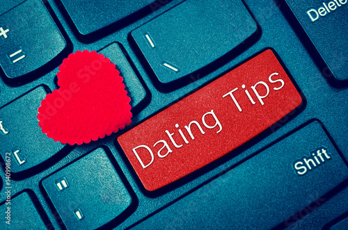 concepts of online dating tips. photo