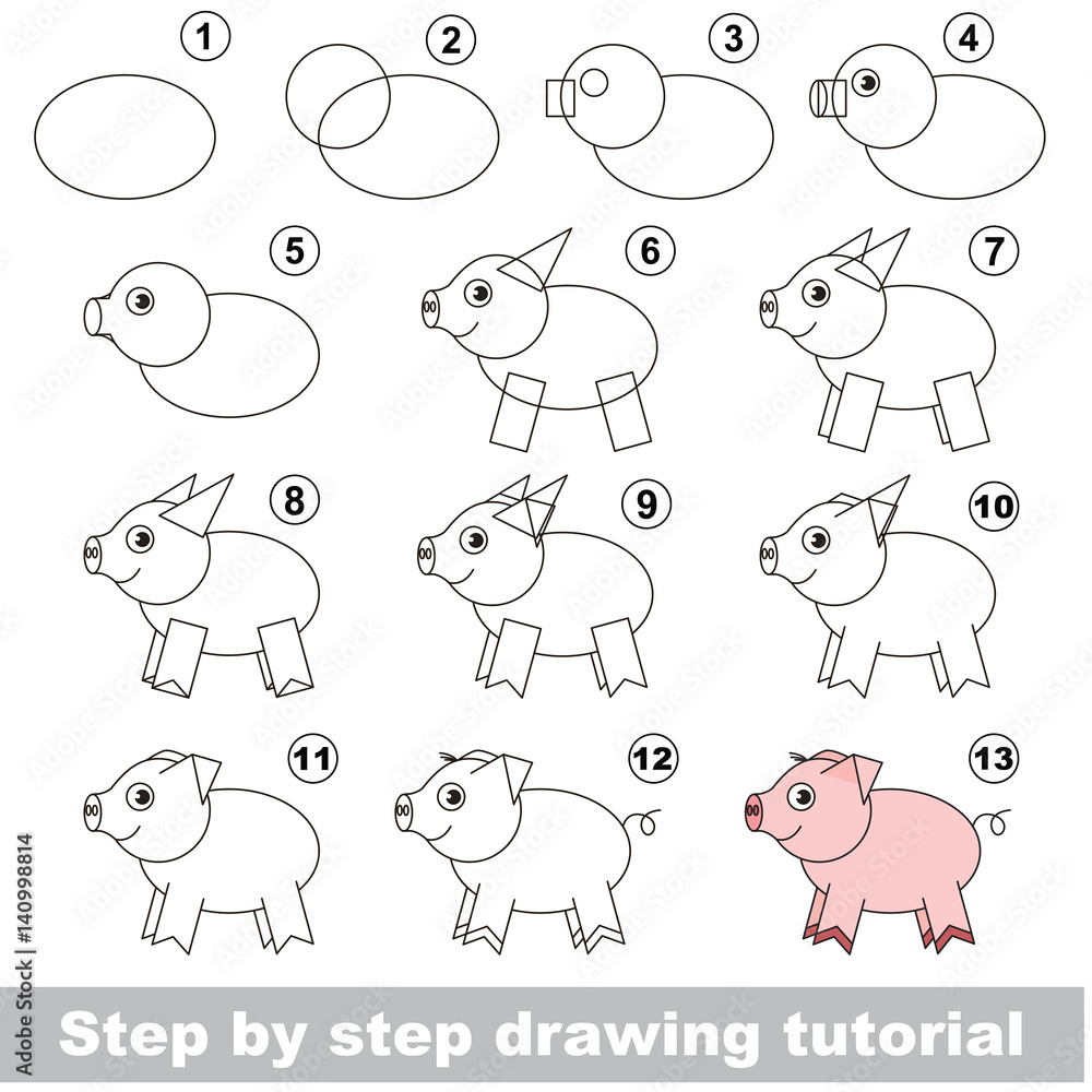 Obraz premium Drawing tutorial.