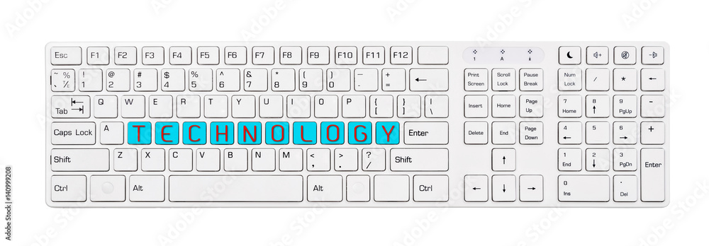 Computer keyboard with word Technology.