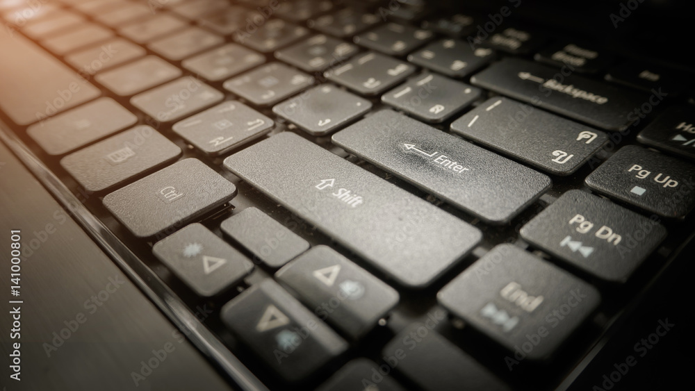 Close up of keyboard of a modern laptop. Close up of keyboard of a modern laptop.