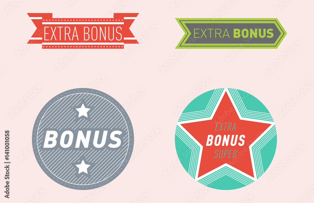 Super extra bonus banners text in color drawn labels, business shopping concept vector internet promotion shopping vector Super extra bonus banners text in color drawn labels, business shopping concept vector internet promotion shopping vector