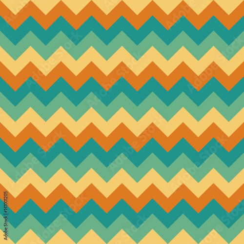 Chevron pattern seamless vector arrows geometric design colorful beige cream orange teal turquoise