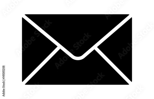Message envelope or letter envelope flat vector icon for apps and websites