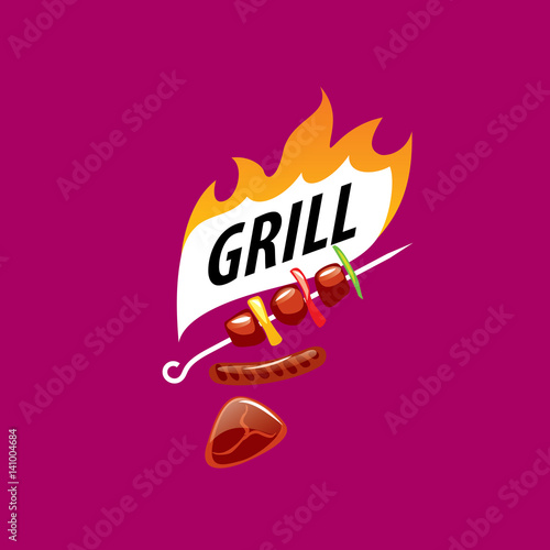 Barbecue party logo