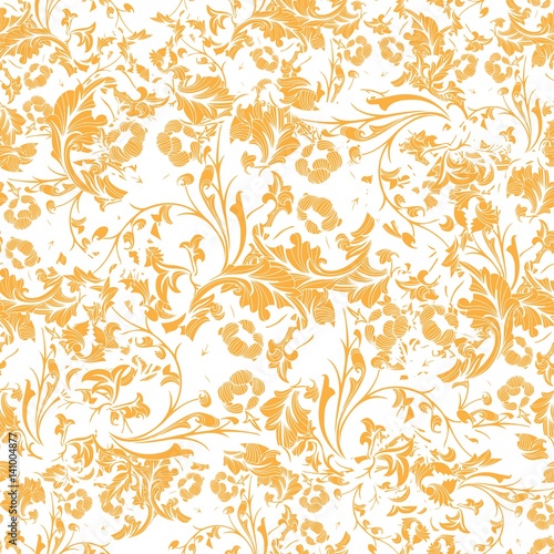 Seamless repeating floral pattern.Vector