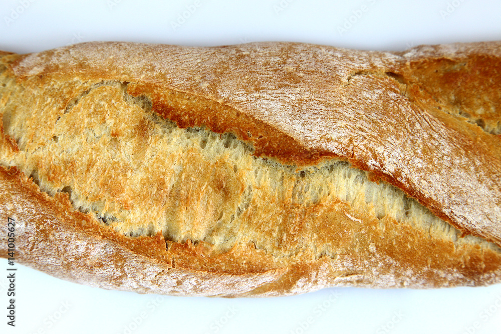 Bread on a white background