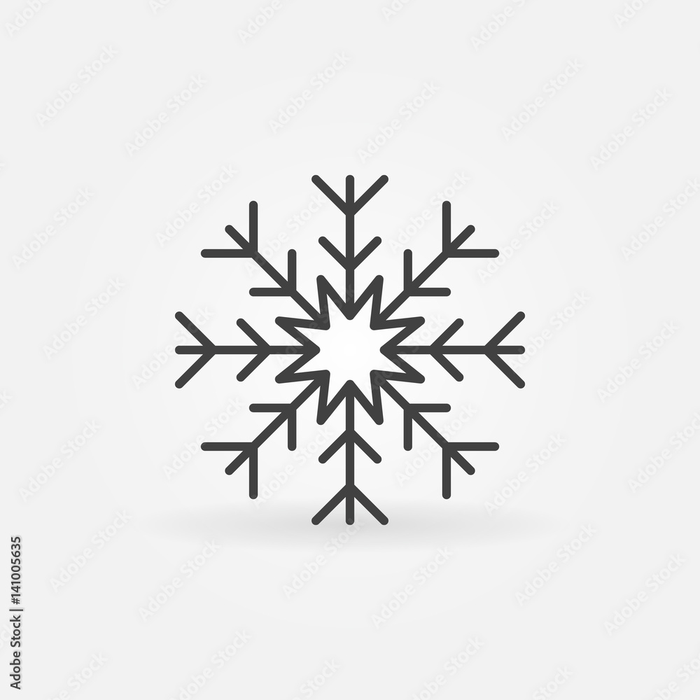 Snowflake line icon