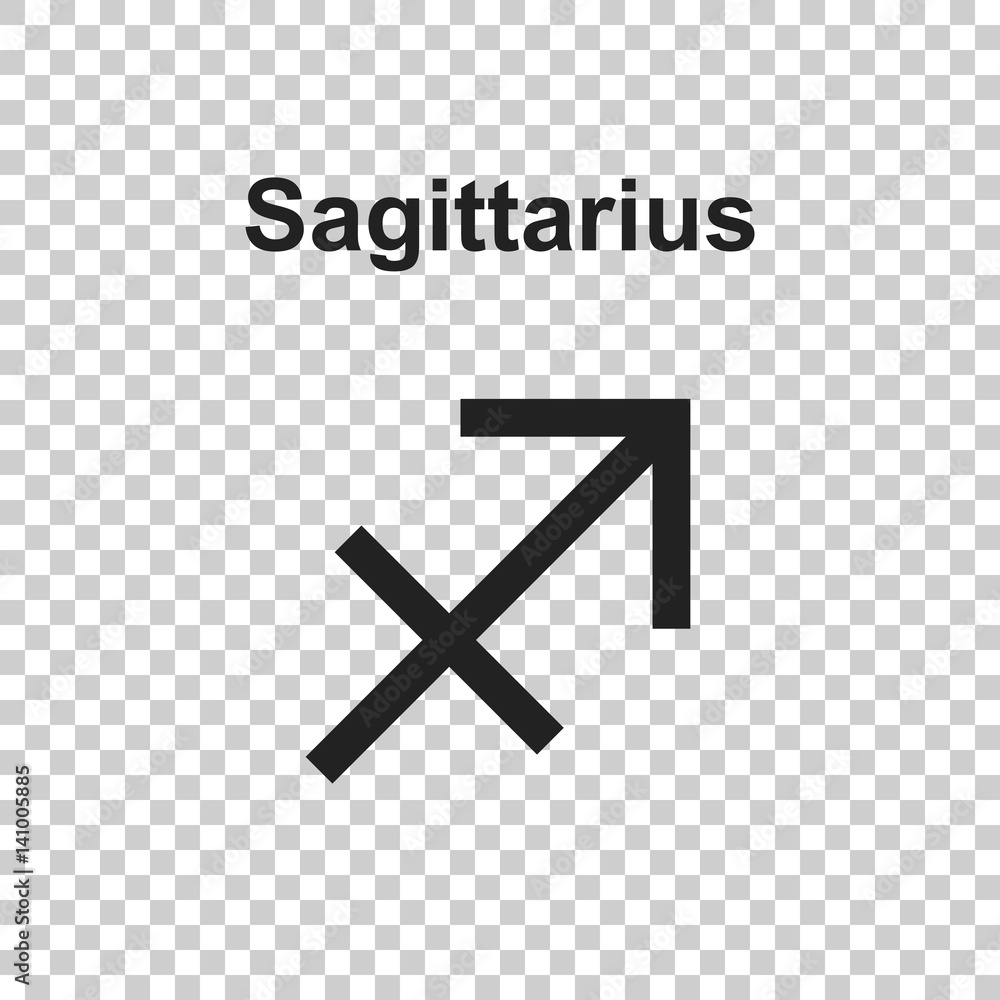 Obraz premium Sagittarius zodiac sign. Flat astrology vector illustration on white background.