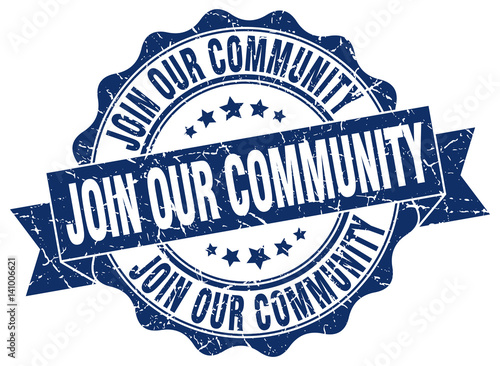 join our community stamp. sign. seal