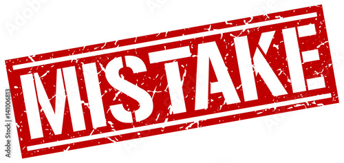 mistake square grunge stamp