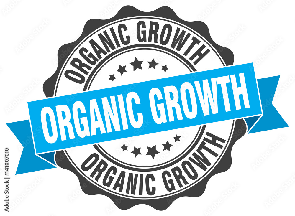 Fototapeta premium organic growth stamp. sign. seal