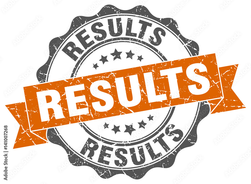 Obraz premium results stamp. sign. seal