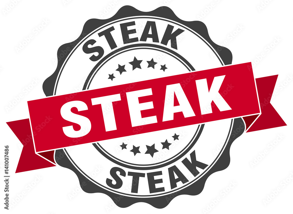 Obraz premium steak stamp. sign. seal