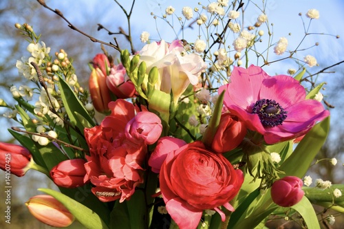 Grußkarte - bunter Blumenst...