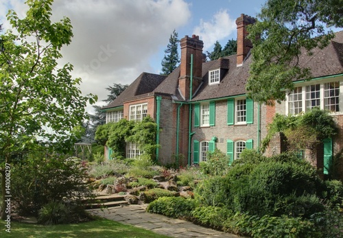 Schilderij op canvas maison de campagne (cottage) dans le kent en Angleterre