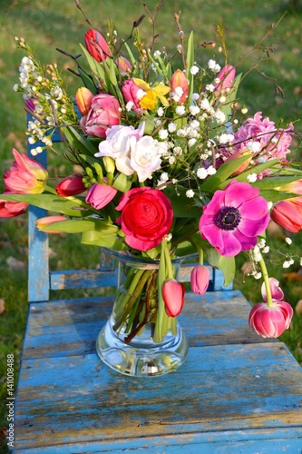 Grußkarte - bunter Blumenst...