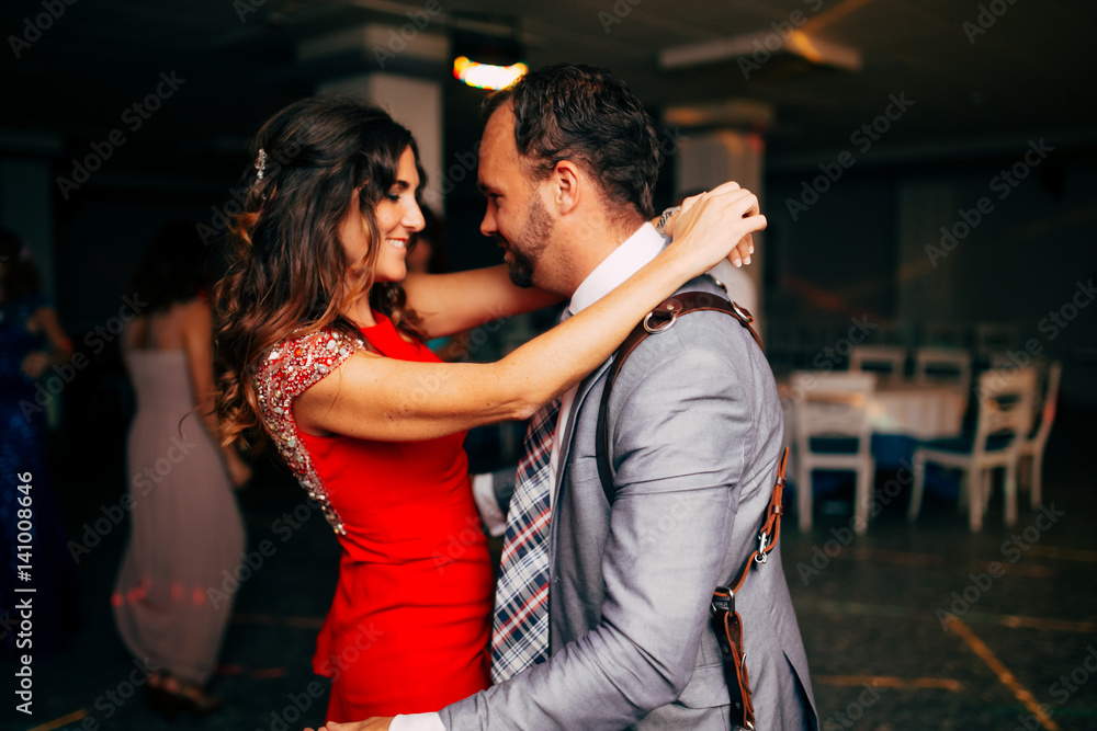 beautiful couple dancing on the dance floor beautiful couple dancing on the dance floor