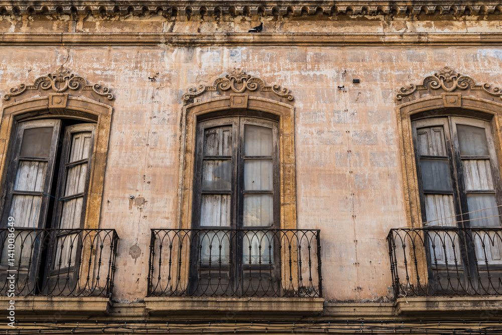 old architecture of a spanish mediterranean town