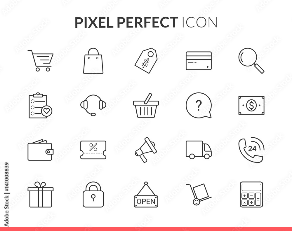 Line Shopping Icons Line Shopping Icons