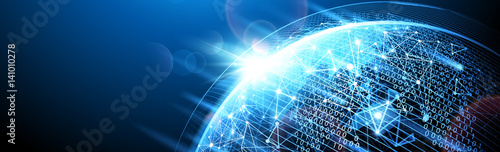  Digital network. Vector 