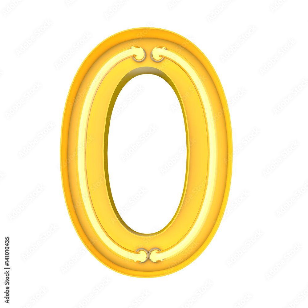 Neon style light letter O. Glowing neon Capital letter. 3D rendering Neon style light letter O. Glowing neon Capital letter. 3D rendering