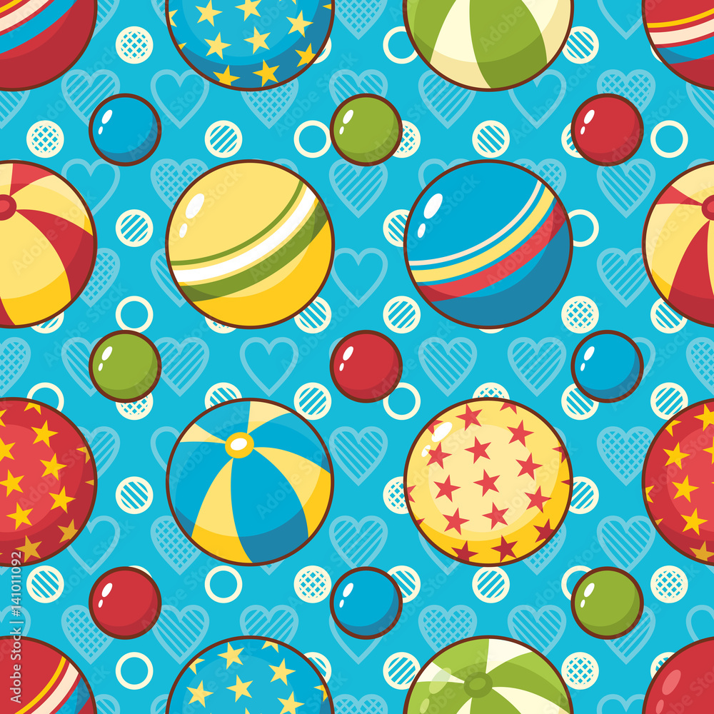 Child toy seamless pattern. Design element for postcard, banner, flyer Child toy seamless pattern. Design element for postcard, banner, flyer