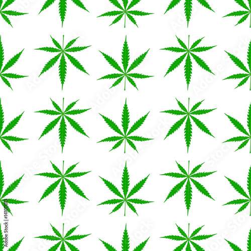 seamless pattern with cannabis leaves for your design