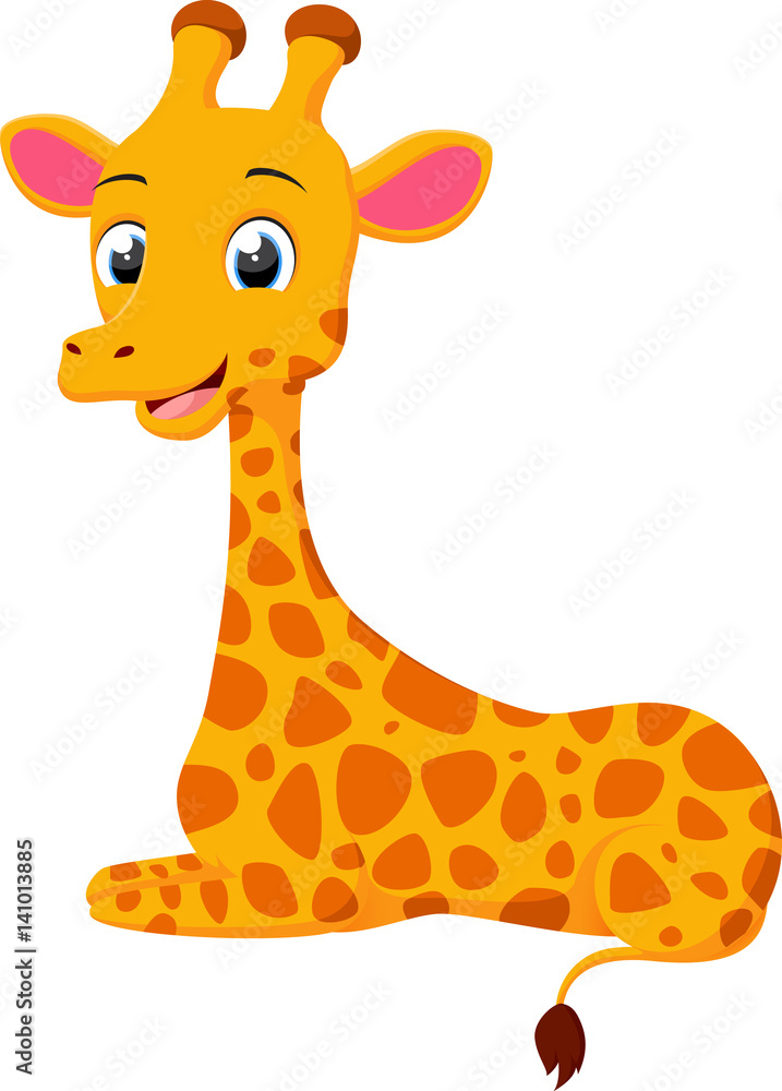 Obraz premium Cute Giraffe cartoon 