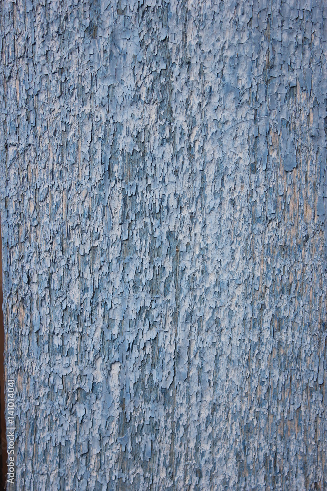 old Board with peeling off blue paint old Board with peeling off blue paint