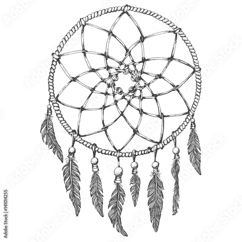dream catcher on white background